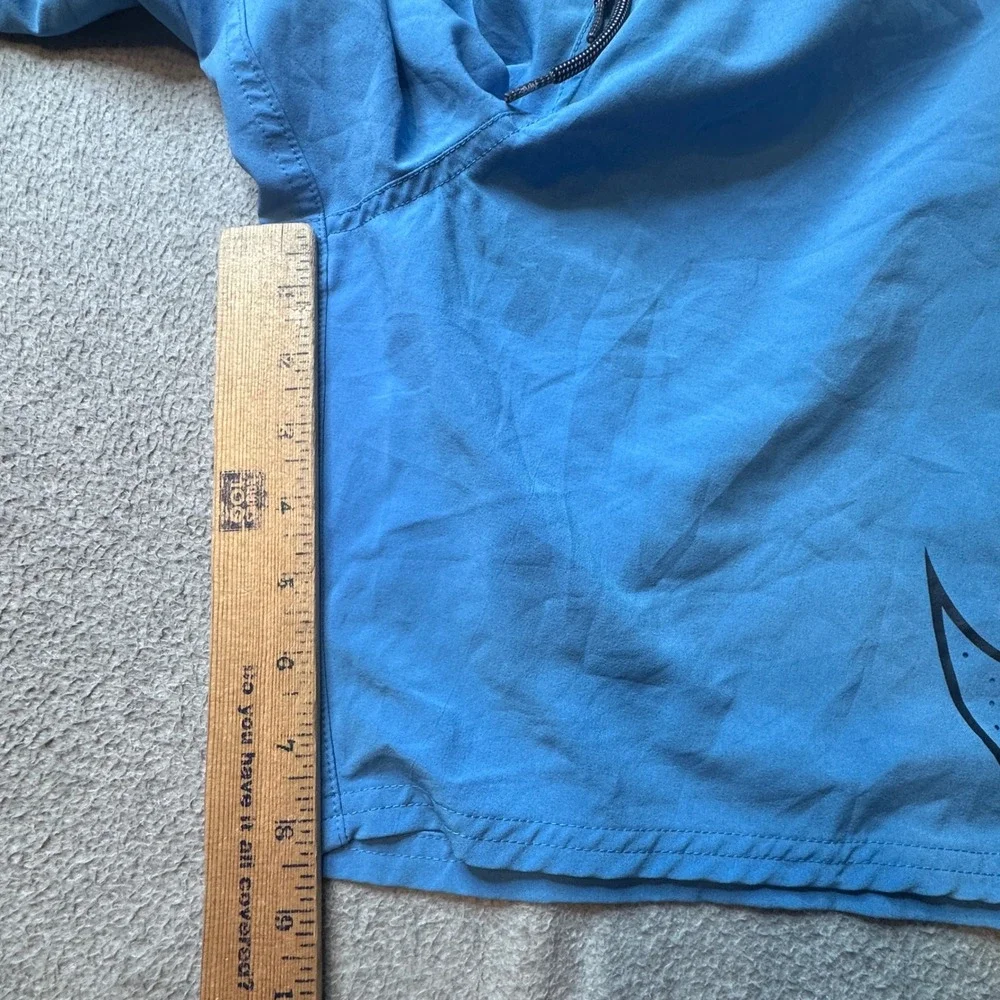 Nike Swim Trunks Mens XL Blue NESS9488 Swoosh Graphic Athletic Board Shorts